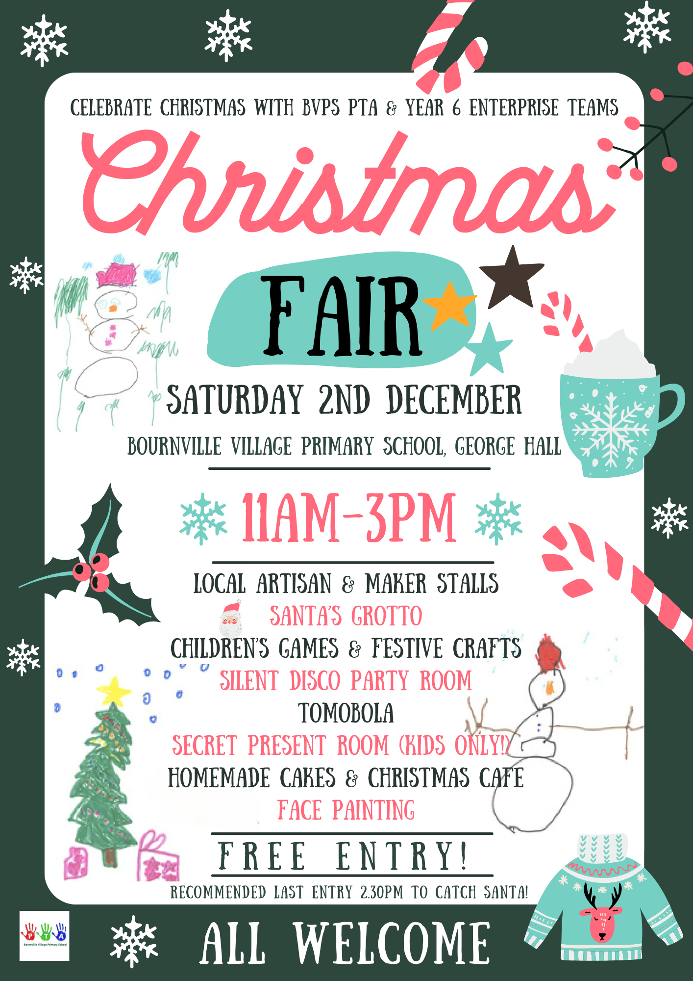 Christmas Fair. Saturday 2nd December 10am-2pm